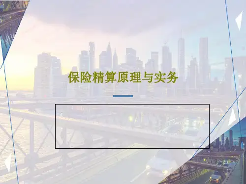 保险精算原理与实务共168页文档