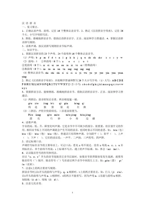 六年级下册语文总复习资料