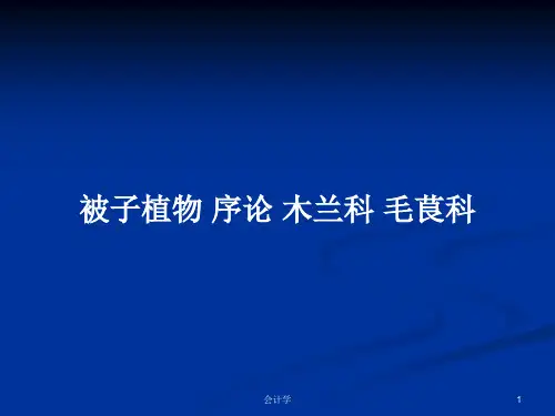 被子植物 序论 木兰科 毛茛科PPT学习教案