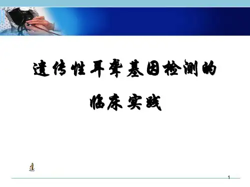 遗传性耳聋检测PPT幻灯片【42页】
