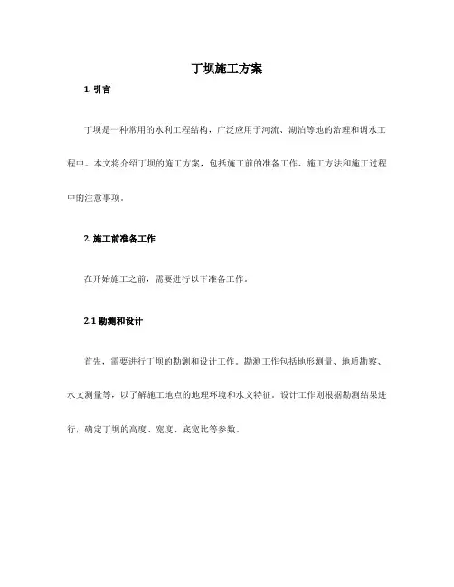 丁坝施工方案