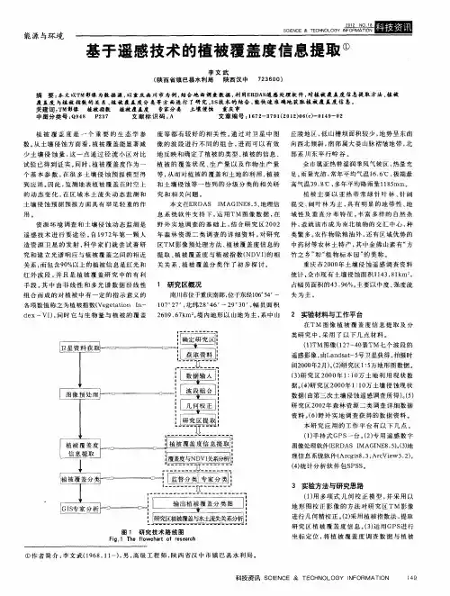 基于遥感技术的植被覆盖度信息提取