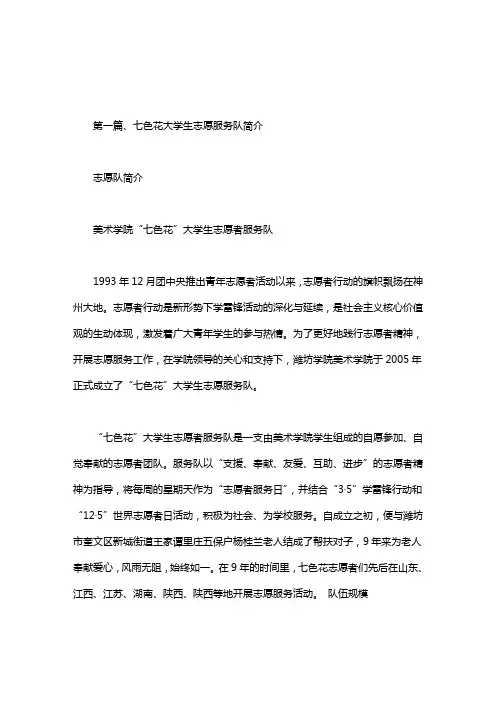 志愿队简介