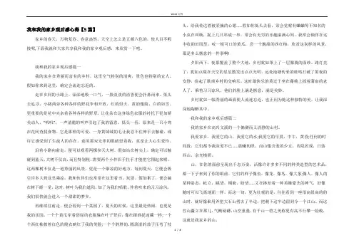 我和我的家乡观后感心得【5篇】