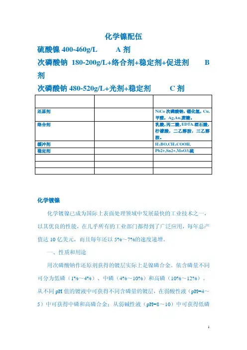配制化学镍