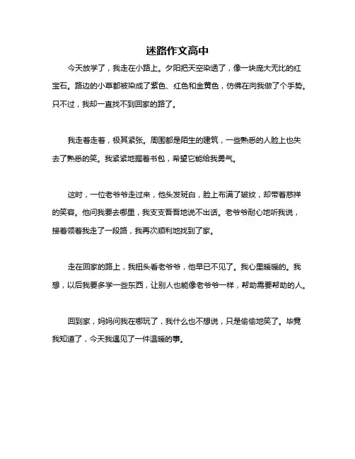 迷路作文高中