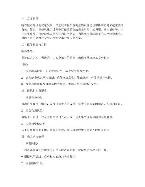 深基坑专项应急方案
