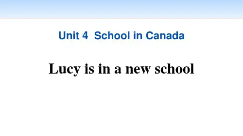《Lucy is in a new school》School 鲁科版五年级英语上册PPT课件