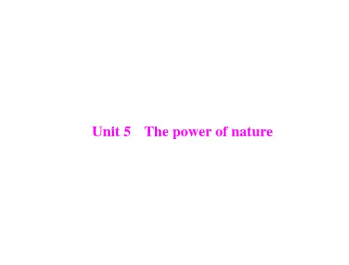 新高考英语通用版总复习一轮课件第一部分选修6Unit5Thepowerofnature