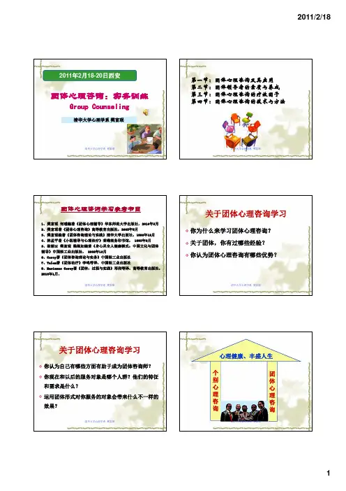 樊富珉：团体心理咨询及其应用_