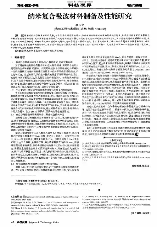 纳米复合吸波材料制备及性能研究