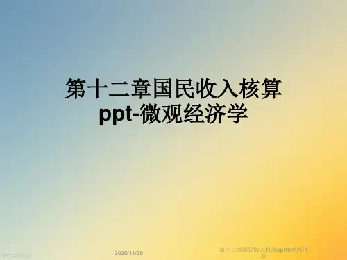 第十二章国民收入核算ppt微观经济学