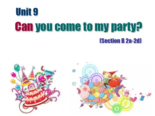 人教英语八年级上册Unit9Section B 2a —2e(共24张PPT)