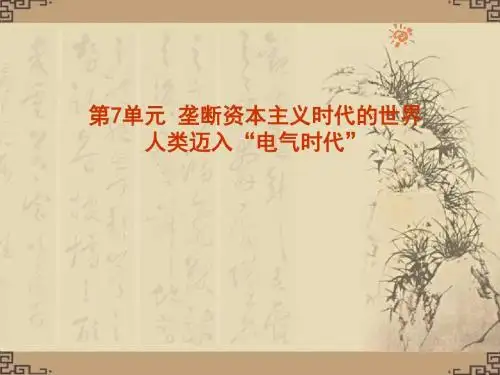 九年级历史课件人类迈入电气时代(1)