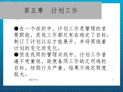 《管理学五章计划》PPT课件_OK