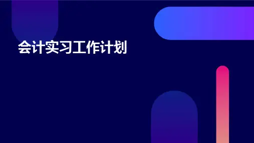 会计实习工作计划PPT
