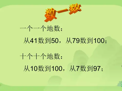 一年级下数学课件-以内数的顺序苏教版