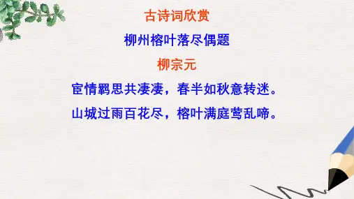 【推荐】九年级语文上册第四单元15诗人谈诗宁静而深沉的意境课件苏教版1