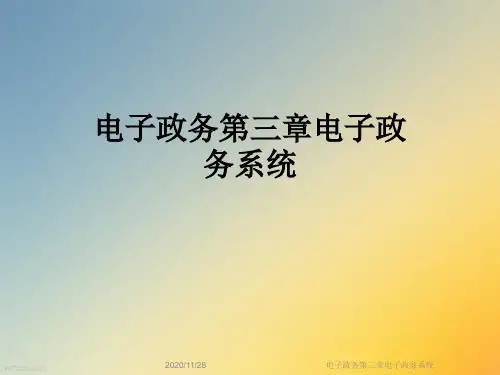 电子政务第三章电子政务系统