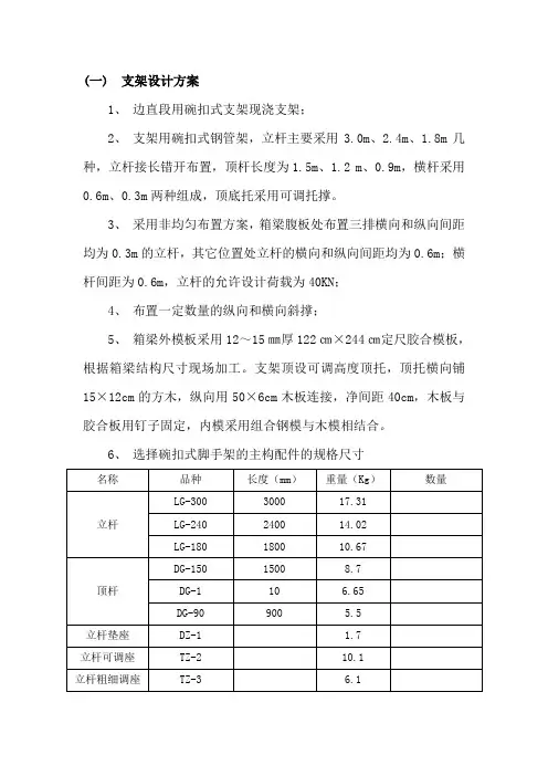 支架设计方案