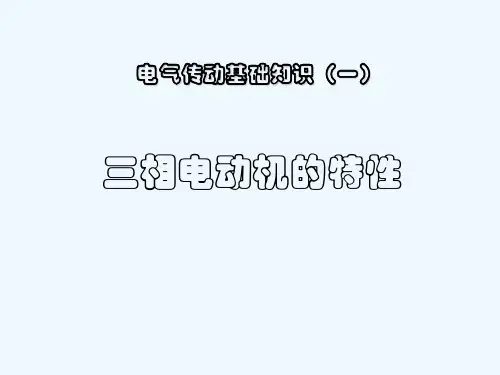 三相交流电动机传动基础要点