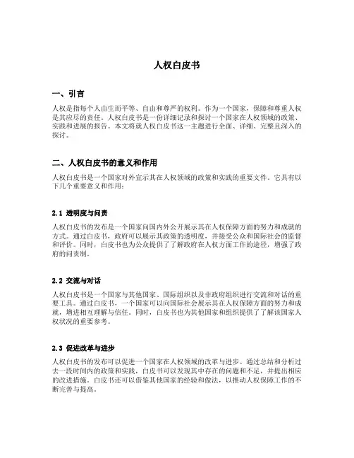 人权白皮书