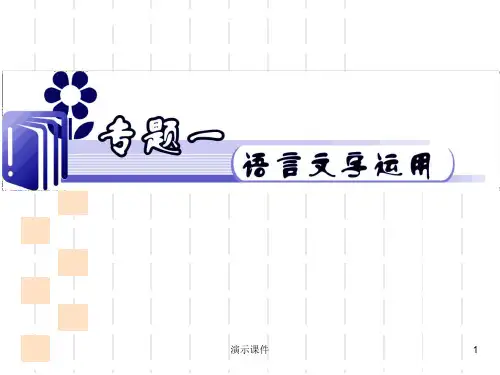 高考语文语言文字运用复习完美版课件.ppt