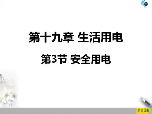 19.3安全用电PPT人教版物理九年级全一册完美版