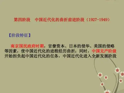 高考历史 近代中国近代化发展历程(四)课件 新人教版