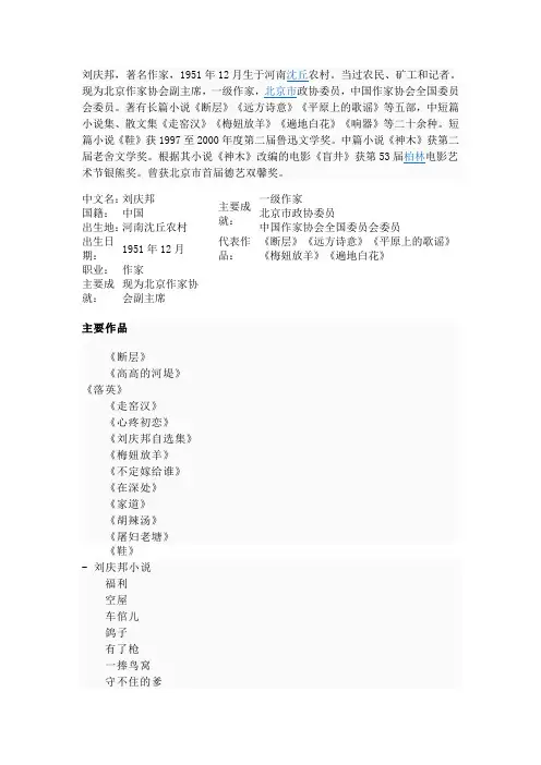 刘庆邦
