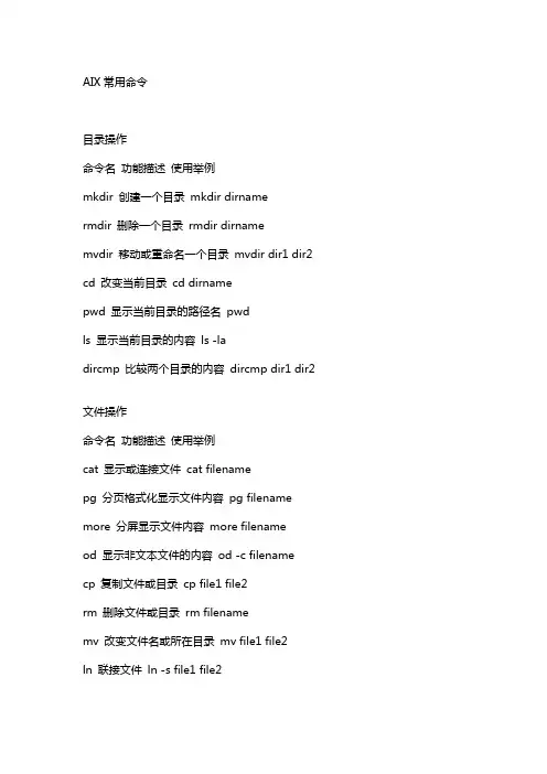 AIX常用命令