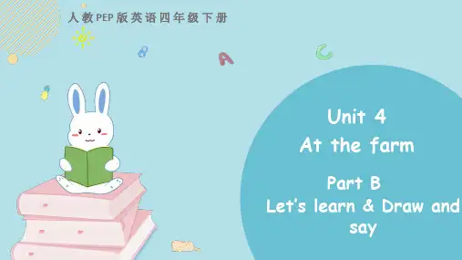 人教pep英语四年级下：Unit 4 At the farm Part B 第二课时