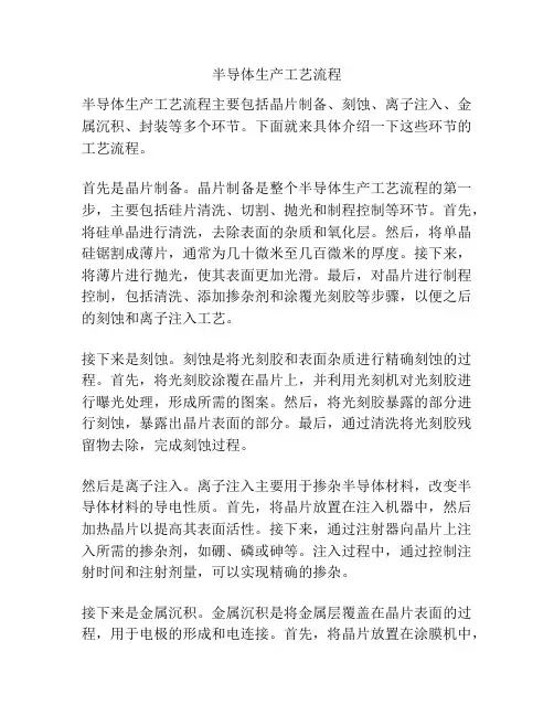 半导体生产工艺流程