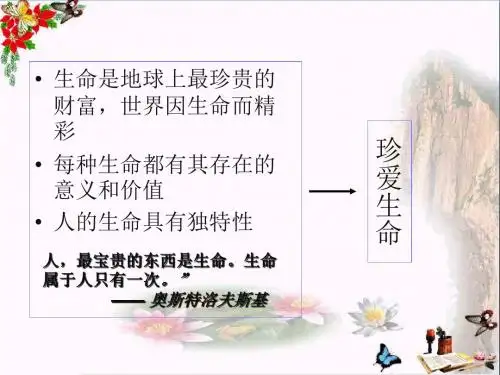 让生命之花绽放PPT优秀课件14 人教版(共22张)