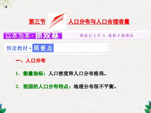 【鲁教版】高考一轮复习地理必修2课件：第1单元 第3节 人口分布与人口合理容量 (共39张PPT)
