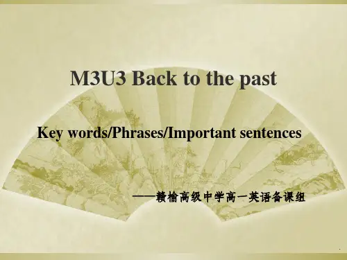 高中牛津英语模块三第三单元M3U3 复习课PPT课件