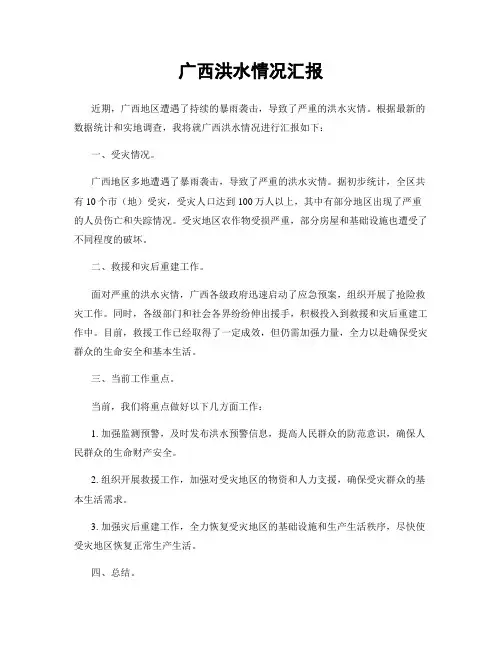 广西洪水情况汇报
