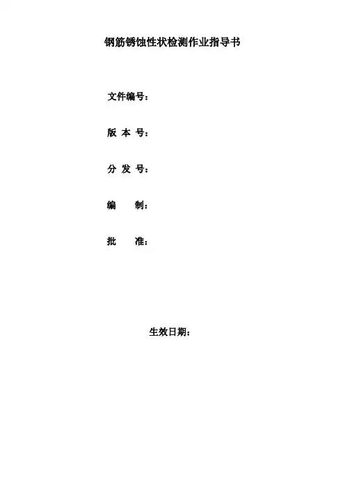钢筋锈蚀性状检测作业指导书