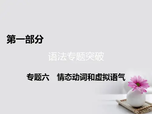 高考英语二轮复习 第一部分 语法突破 专题6 情态动词和虚拟语气 第1讲 情态动词课件