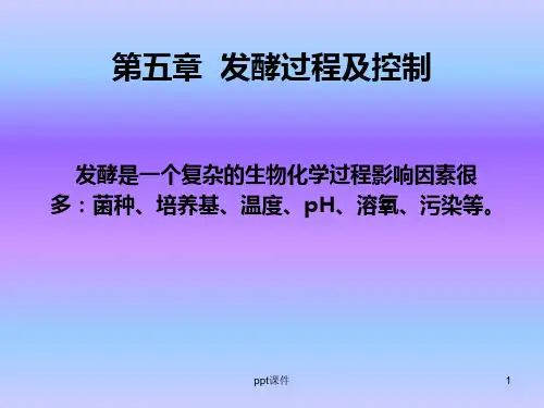 微生物工程原理--发酵过程及控制  ppt课件