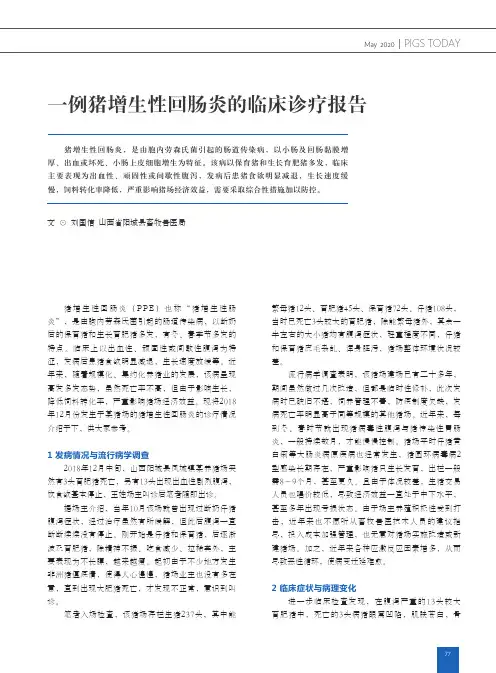 一例猪增生性回肠炎的临床诊疗报告