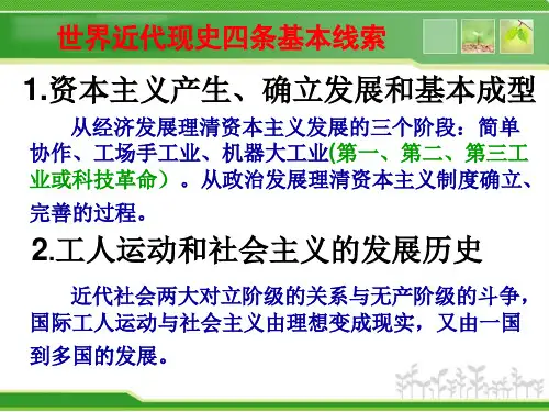 专题十一：世界资本主义的确立与扩大