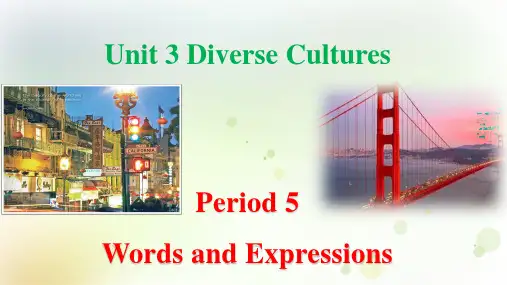 人教版(2019)高中英语必修第三册Unit3Diverse Cultures Words and 
