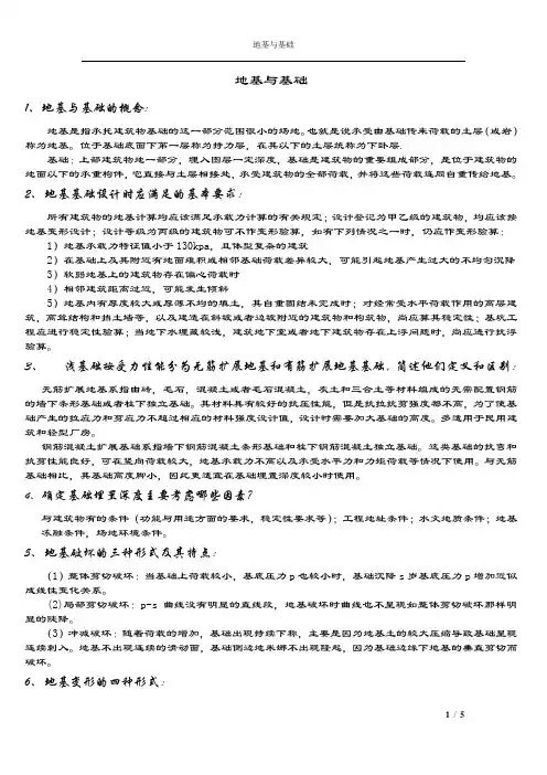2012地基基础问答集锦