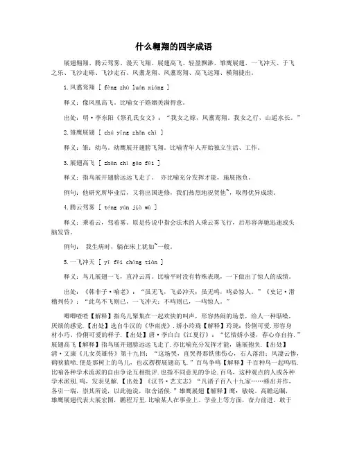 什么翱翔的四字成语
