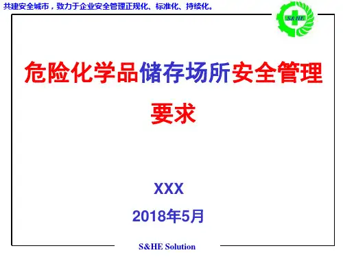 危险化学品储存场所安全管理要求