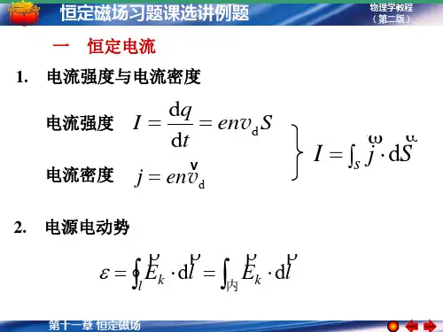 大学物理马文蔚版-第七章恒定磁场习题课选讲例题