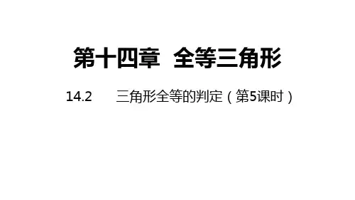 沪科版数学八年级上册1三角形全等的判定(第5课时)同步课件