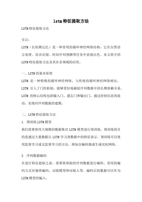 lstm特征提取方法