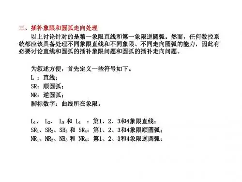 2--插补象限、圆弧走向处理以及逐点比较法合成进给速度